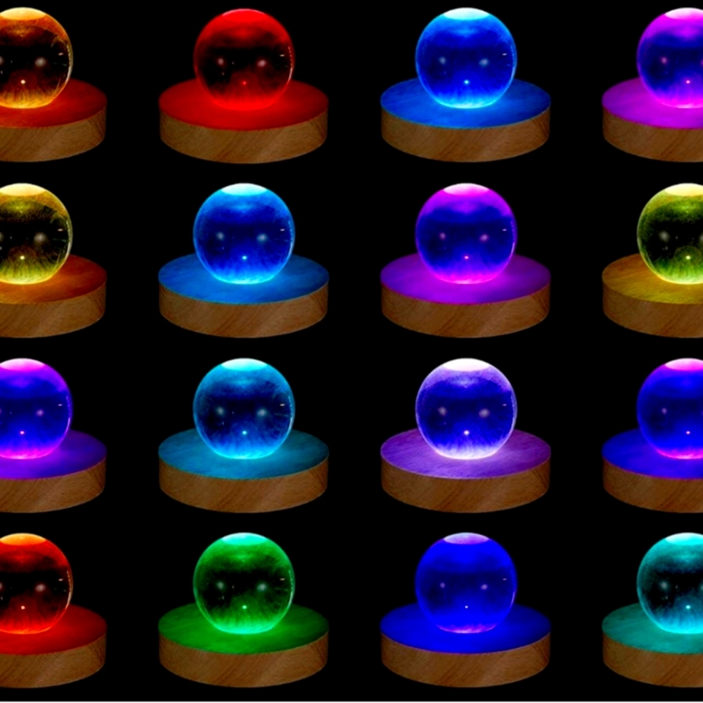 CRYSTAL SPHERE LIGHT STAND